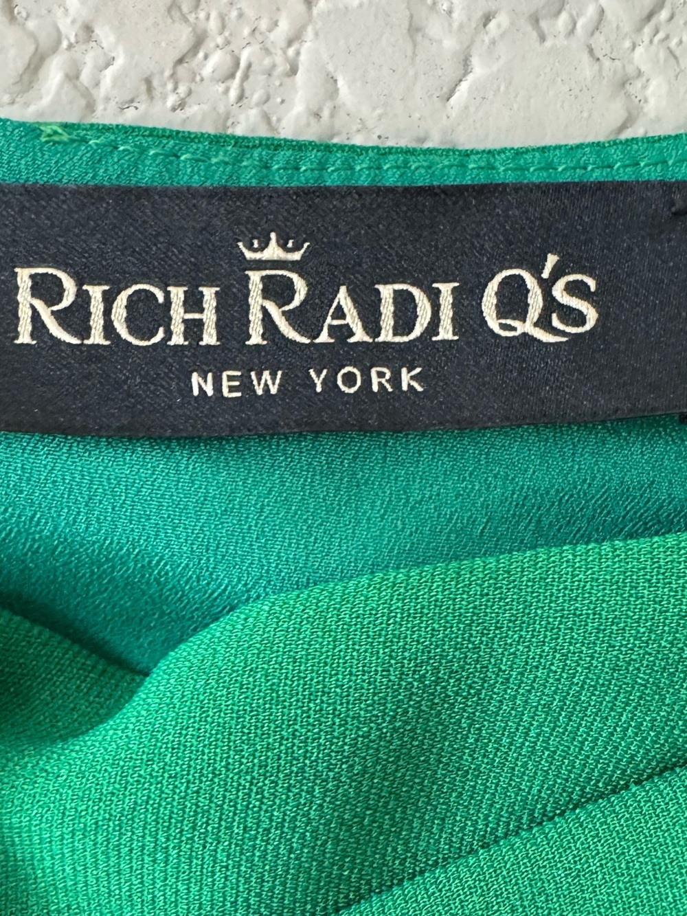 Rich Radi Q’s Emerald Shawl-Tie Evening Gown NWT - Picture 9 of 16